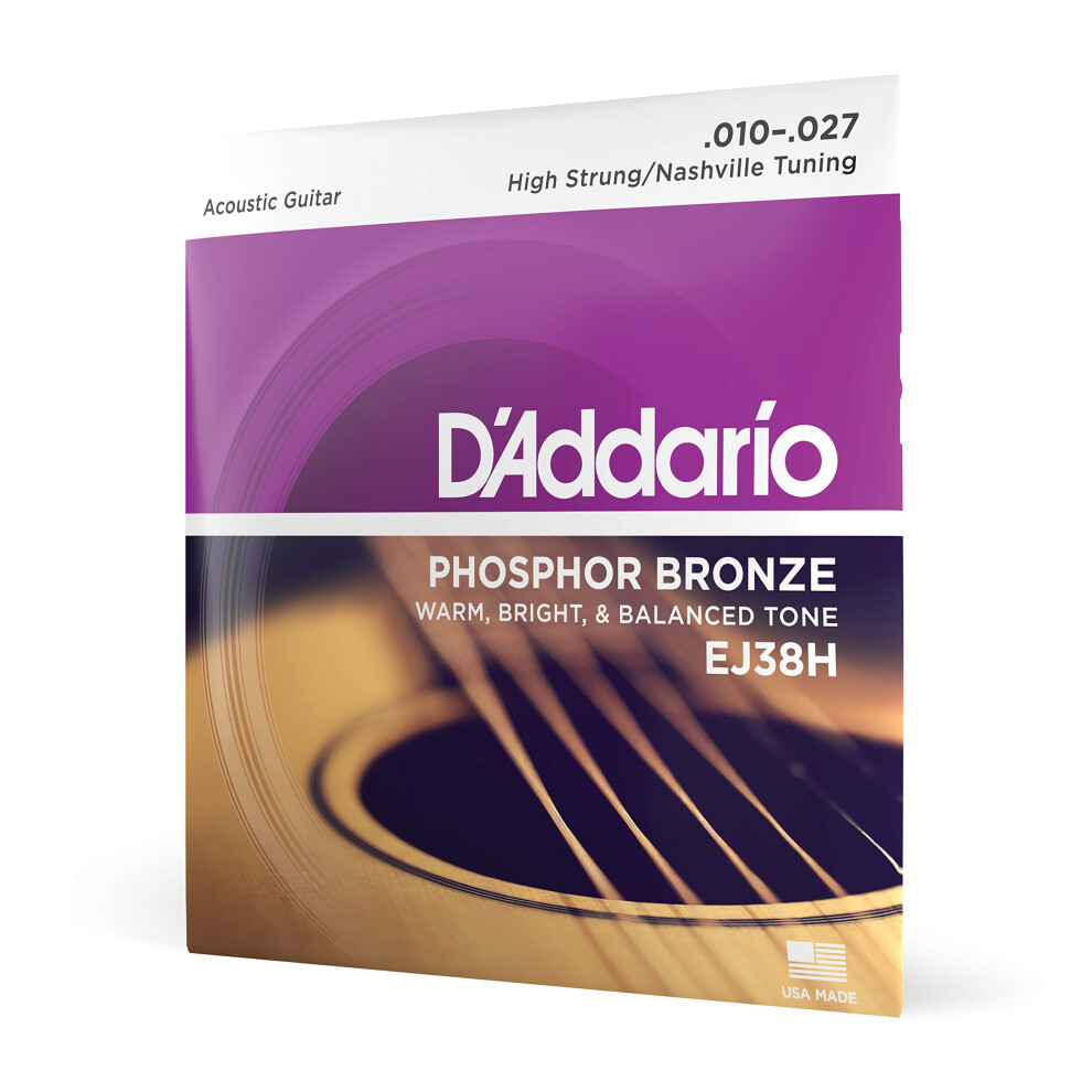 D'addario Guitar Strings - Phosphor Bronze Acoustic Guitar Strings - E