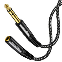 6.35mm to 3.5mm Headphones Adapter Cable,6.35mm 1/4" Male to 3.5mm 1/8" Female Stereo Audio Extension Cable Compatible for Amplifiers, Guitar Amp, Pi