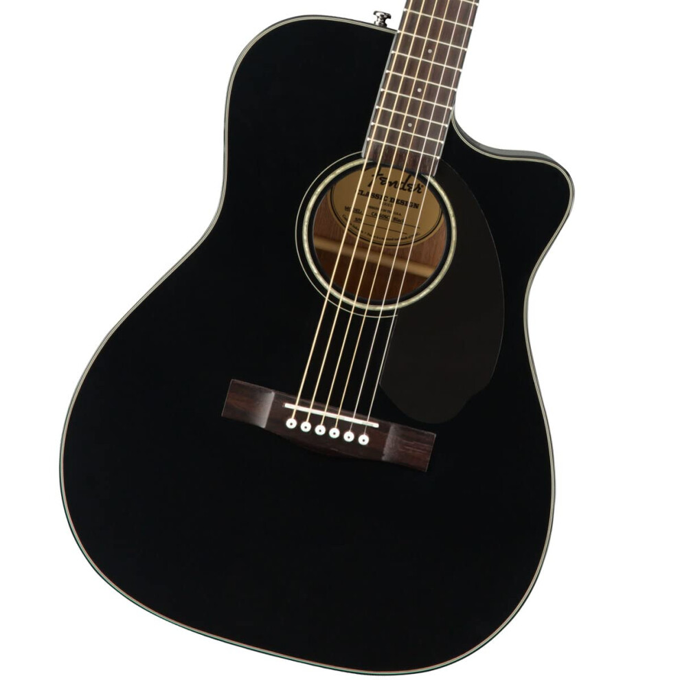 Fender Cc-60Sce Concert Acoustic Guitar, Walnut Fingerboard, Comes With Free Virtual Lessons Black