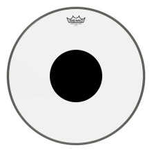 Remo drumhead CS Ambassador Transparent with Black Dot on head top bass drum 18" - CS-1318-10