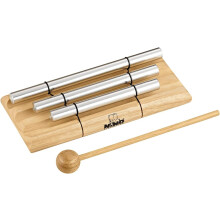 Nino Percussion Energy Chimes Instrument – 3 Sound Bars – with Beater – Gift Idea for Children from 3 Years – Wood and Aluminium, Natural (NIN