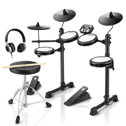 Donner DED-80 Electric Drum Kit, Electronic Drum Sets for Beginner with 4 Quiet