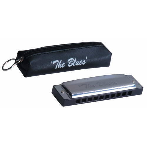JHS The Blues TB10A Harmonica Key A, Silver