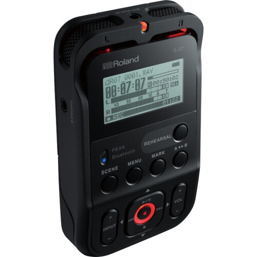 ROLAND High-Resolution Portable Audio Recorder, Black, R-07