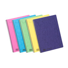 Clairefontaine 3154Z - Set of 10 Notemakers Europa Spiral Notebooks A4 21x29.7cm - 120 Detachable Lined Pages - 90g White Paper - Card Covers - Rando