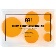 Meinl Cymbals Drum Honey Dampening Gel Pads, 12 Piece Assortment with Varying Sizes — Includes Container and Dividers (MDHA), Orange