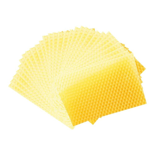 Beeswax Sheets 60Pcs Beeswax Foundation Sheets Wax Foundation for Bee Frames Natural Honeycomb Sheets Beeswax Sheets 2