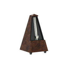 Wittner Metronome Taktell Pyramid Shape System Maelzel Designer Series - Plastic casing - With bell - Root wood - Mechanically wound - No batteries r