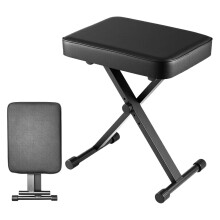 Piano Stool Adjustable Height Piano Bench X-Style Padded Keyboard Stoo