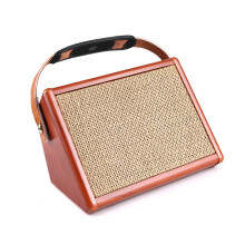 summina Acoustic Guitar Amplifier 15W Amp AC-15 BT Speaker with Microphone Input Supports Volume Bass Treble Control Reverb Effect Built-in Rechargea