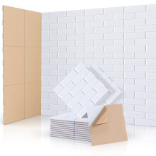 Putentfun Sound Proofing Panels Self-Adhesive, 48 Pack Acoustic Wall Panels, High Density Bricks Acoustic Panels for Door, Ceiling, Recording Studios