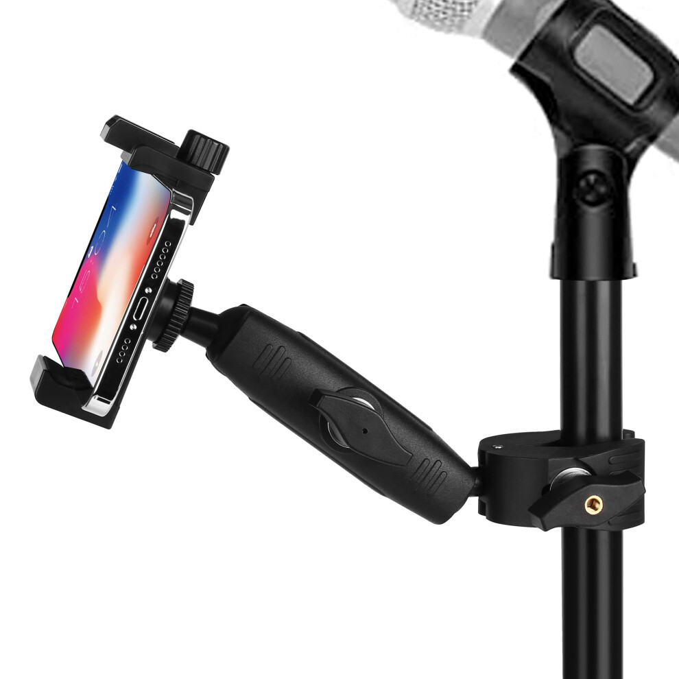Peastrex Music Boom Microphone Mic Stand Phone Holder Mount With Long Arm And S