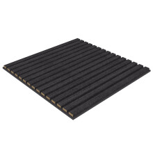Tuda Grass Direct | Acoustic Wall Wood Veneer Panels Tiles Series 1 - Sample - Black
