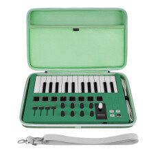 Geekria USB MIDI Keyboard Controller Hand Case, Compatible with Arturia MiniLab 3 / MiniLab MkII 25 Slim-Key, Hard Shell Travel Carrying Bag (Mint Gr