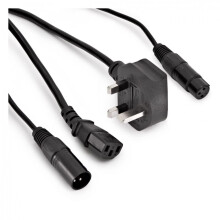 gear4music 10m IEC and XLR Combined Audio & Power Cable