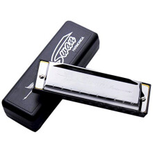Swan 10 Hole Blues Diatonic Harmonica Key of C - Silver