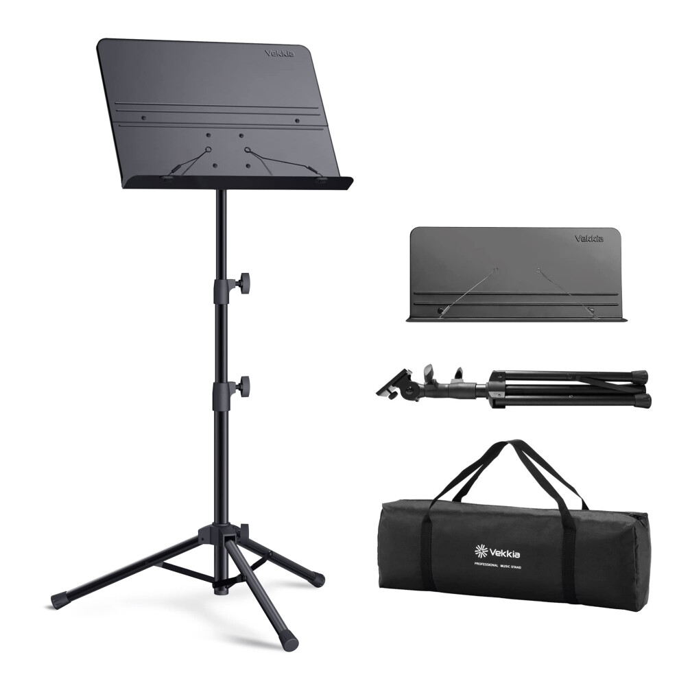 Vekkia Professional Sheet Music Stands, Portable Music Stand With Carr