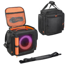 Carrying Case Travel Bag For JL fortybox Encore Essential 2 Portable Speaker Bag Shockproof Padded Speaker Protective with Shoulder Strap Extra Pocke