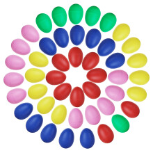 50 Pcs Egg Shakers, Plastic Shaking Eggs, Musical Egg Shaker Set, Egg Shakers Musical Instruments Shakey Eggs for Class