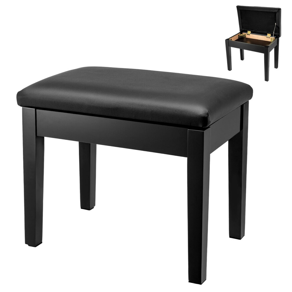 Piano Stools 54x34x45CM Piano Stool Faux Leather Keyboard Bench with S