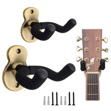 Yuechenggui 2 Pack Guitar Holder Wall Mount Guitar Hanger, Guitar Wall Mount Display Bracket Hooks for Electric Guitar, Classical Acoustic Guitar, Bas