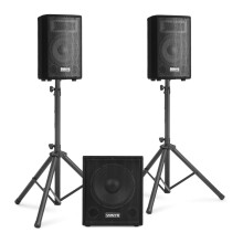 Vonyx VX1015BT 2.1 Active Speaker Kit with 15-Inch Subwoofer - Powerful Active PA System, Perfect for Events, Parties, and DJ Use - Complete Active S