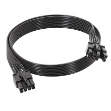 GIONAR PSU 8 Pin to 6+2 Pin PCIE Power Cable, 65cm PCIE Cable for Corsair, PCIE Power Cable for Thermaltake, Male to Male Modular GPU Cable for Therm