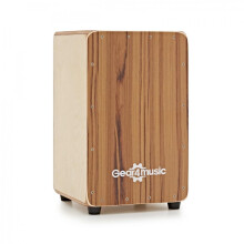 Compact Cajon by Gear4music with Seatpad and Gigbag Teak