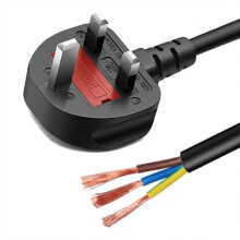 13 Amp UK Plug Power Cord, Universal 3 Core Electrical Cable with 13A Fused 1.5 Metre Mains Lead with Fully Moulded Plug for PC, Monitor, Printer, TV
