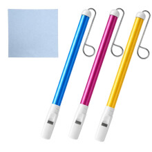 Slide Whistle Set, Train Whistle and Bird Whistle Collection, Three Colourful Slide Whistles with Cleaning Cloth,Dimensions 26.4 x 1.5 cm, Musical In