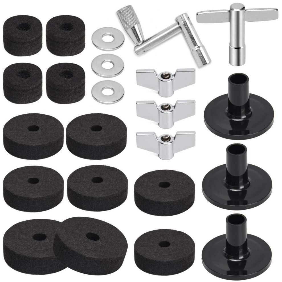 Facmogu 23Pcs Cymbal Replacement Accessories, Cymbal Stand Felts, Drum