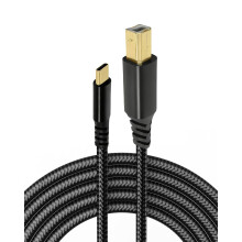 USB B to USB C Cable for Yamaha Casio Digital Piano 2M Musical Instrument Adapter for FlexMIDI Vortex Type C to Type B OTG Printer Cable for iPad Mac