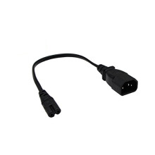 CERRXIAN 12-Inch IEC320-C14 3 pin Male Plug to Figure 8 C7 Plug Power Adapter Cable