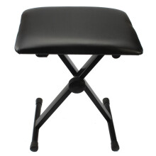 Bonnlo Piano Benches Piano Stool Music Bench Seat With Adjustable Height Easy Folding for Storage Non-Skid Soft Black