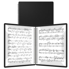 FOSHISY Music File Folder A4,Sheet Music Folder with 40 Pocket 80 Pages, Heavy Duty Sheet Music Holder, Choir Folder for Piano,Musicians,Band,