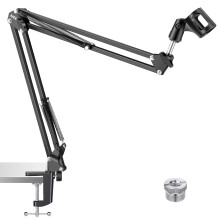 NEEWER Adjustable Microphone Stand with Mount, Maximum Load 1 kg, Microphone Stand for Radio, Broadcast, Voice-Over, Stage and TV Stations, Compatibl