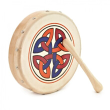 Mini Celtic Bodhran by Gear4music 8 Inch with Dual Headed Tipper