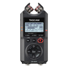 TASCAM DR-40XP 4-Channel 32-Bit Float Portable Handheld Field Recorder and USB-C Audio Interface — With 2 XLR/TRS Inputs and Adjustable Mics for Mus
