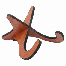 CAIHONG Ukulele Stand Floor Wooden - Universal X Frame Portable Sturdy Stand Detachable for Ukelele, Mandolin, Violin and Banjo - Brown