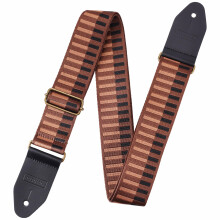 Nefelibata Cool Woven Guitar Strap Cotton with Thicked First Layer Vegetable Tanned Cowhide Leather Ends for Acoustic, Bass, Electric, Gift for Your