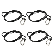 Vigtayue 39.4" Clamps for Lights Stage Lighting Equipment & DJ Accessories, 110lb Truss Lighting Clamp Safety Rope for DJ Stage Light LED Par Light M