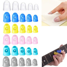RXKFIGX Rubber Thimbles, 30 Pcs Guitar Finger Protectors, 6 Sizes Silicone Finger Thimbles, Finger Protector Pads Cover for Money Counting, Paper Sor