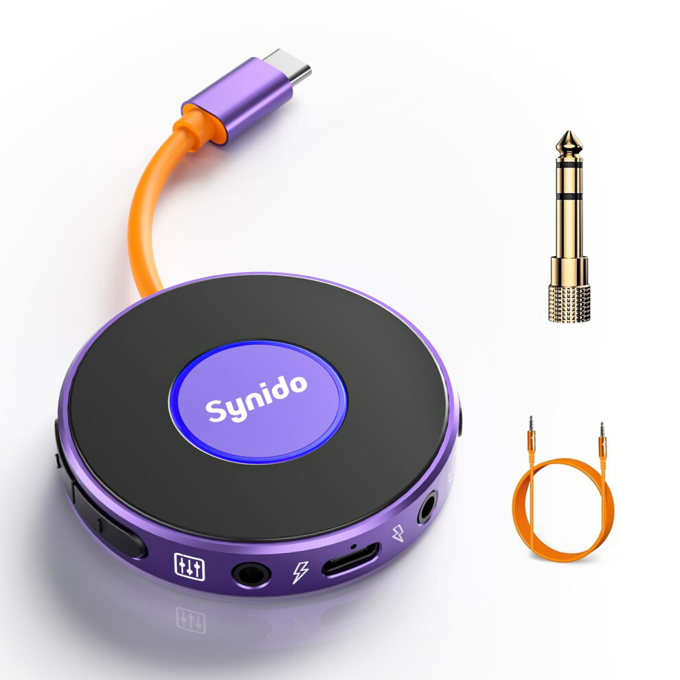 Synido Audio Interface Portable With Usb-C 24Bit, 48Khz Mini Interface