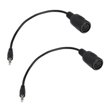 BTFO 2pcs Type-A MIDI to 3.5mm Adapter, 15cm/6in MIDI Female to TRS 3.5mm Male Breakout Cable Audio Converter Splitter Cord for Keyboards Synths & DA