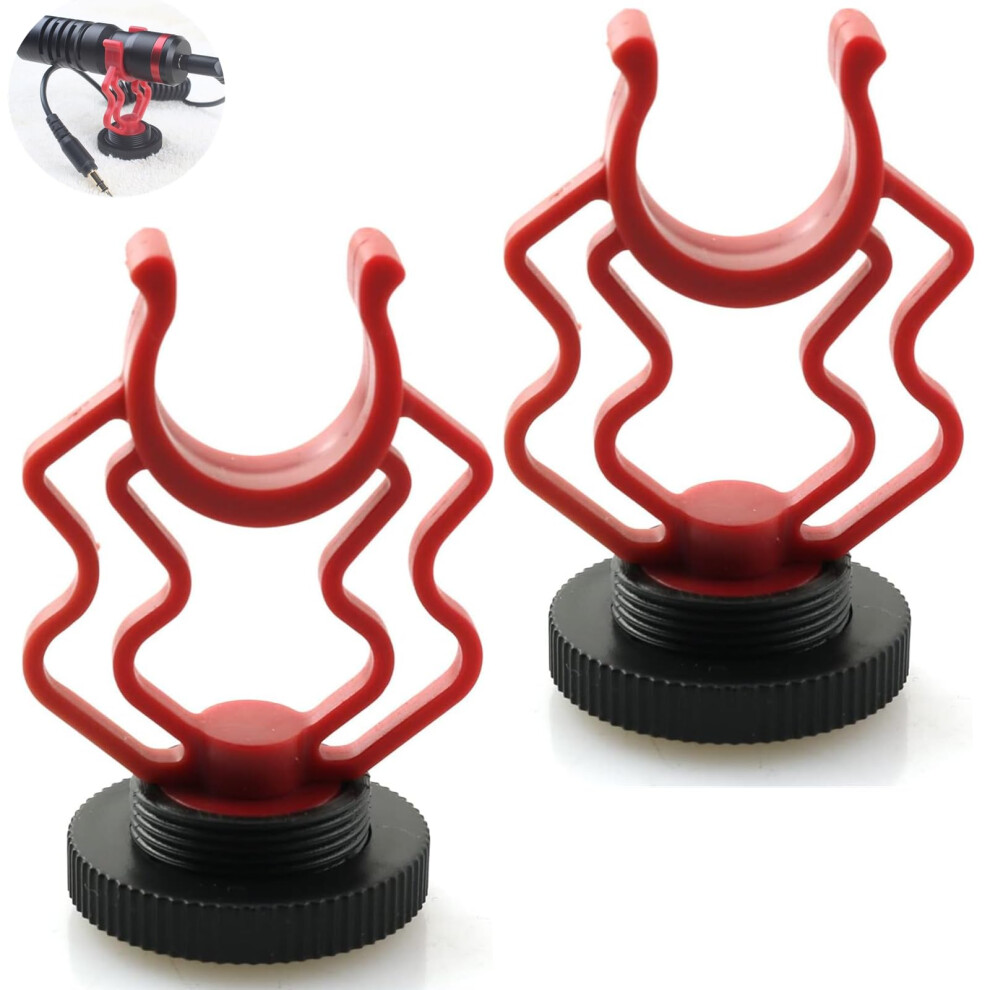 Ghyjhs 2 Pcs Microphone Shock Mount Holder Steady Mic Mount Microphone