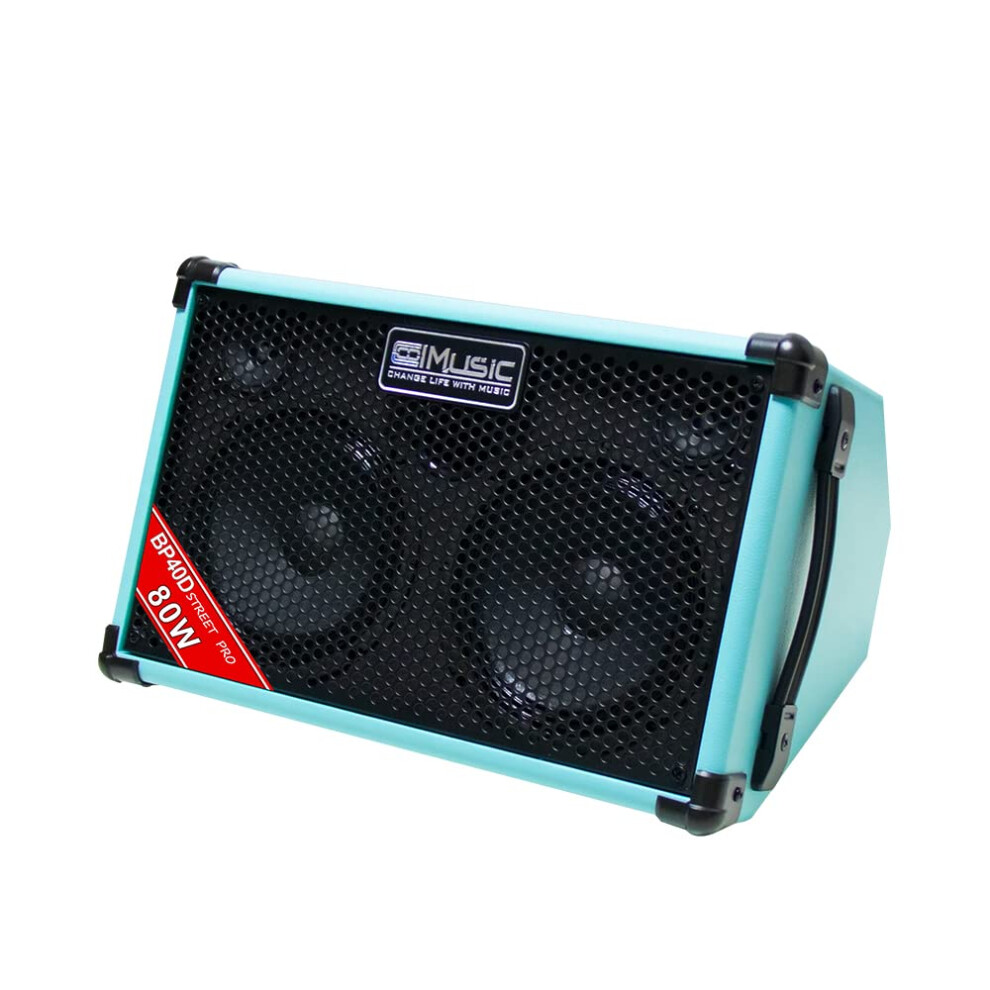 Dellersound Bp40d Acoustic Guitar Amplifier Busking Amp - 80W Portable Bluetooth S