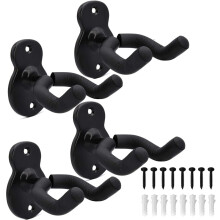 FBBEVWBK 4 Pack Guitar Wall Hanger, Wall Mount Hanger Hook Holder Stand