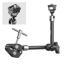SMALLRIG 11 Inch Magic Arm with Crab-Shaped Clamp, Arm with 1/4"-20 Screw and Retractable Pins, for Action Cameras, Monitors, Video Lights, and Micro