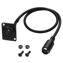 MEIRIYFA MIDI DIN 5Pin Extension Cable Cord, D-Type Panel Mount DIN 5 PIN Female to Female Audio Adapter Cable for Keyboard Synthesizer, Organ, Elect