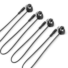 CME TRS MIDI Cable 4-Pack - Straight TRS Type A (3.5mm - 1/8”) to Angled 5-pin DIN, 1FT / 30CM - Perfect for compact spaces and patching